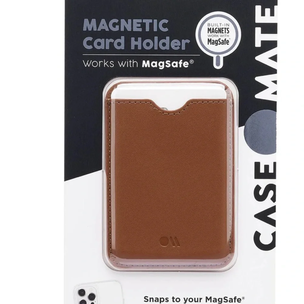 NWT Cognac Brown MagSafe Wallet MAGSAFE ACCESSORIES Money Credit Cards